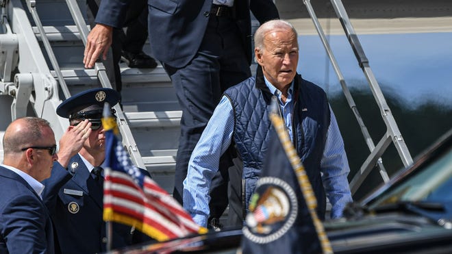 Joe Biden in Florida to visit Perry Helene damage