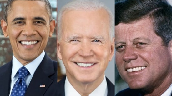 Presidents of the United States: Barack Obama (44), Joe Biden (47), and John F Kennedy (35). (White House)